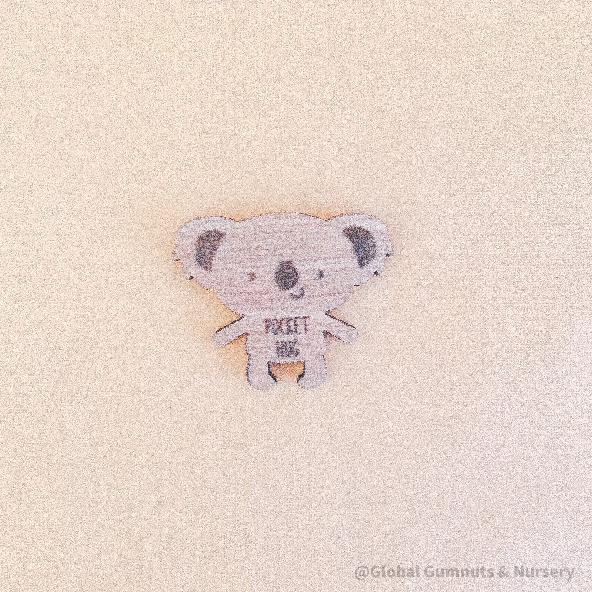 Wooden Koala Hug token, a small, comforting reminder of care, perfect for sharing "a little hug."