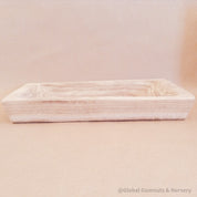 Raised Rectangle Wooden Tray: Rectangular wooden tray designed for sensory or play setups.
