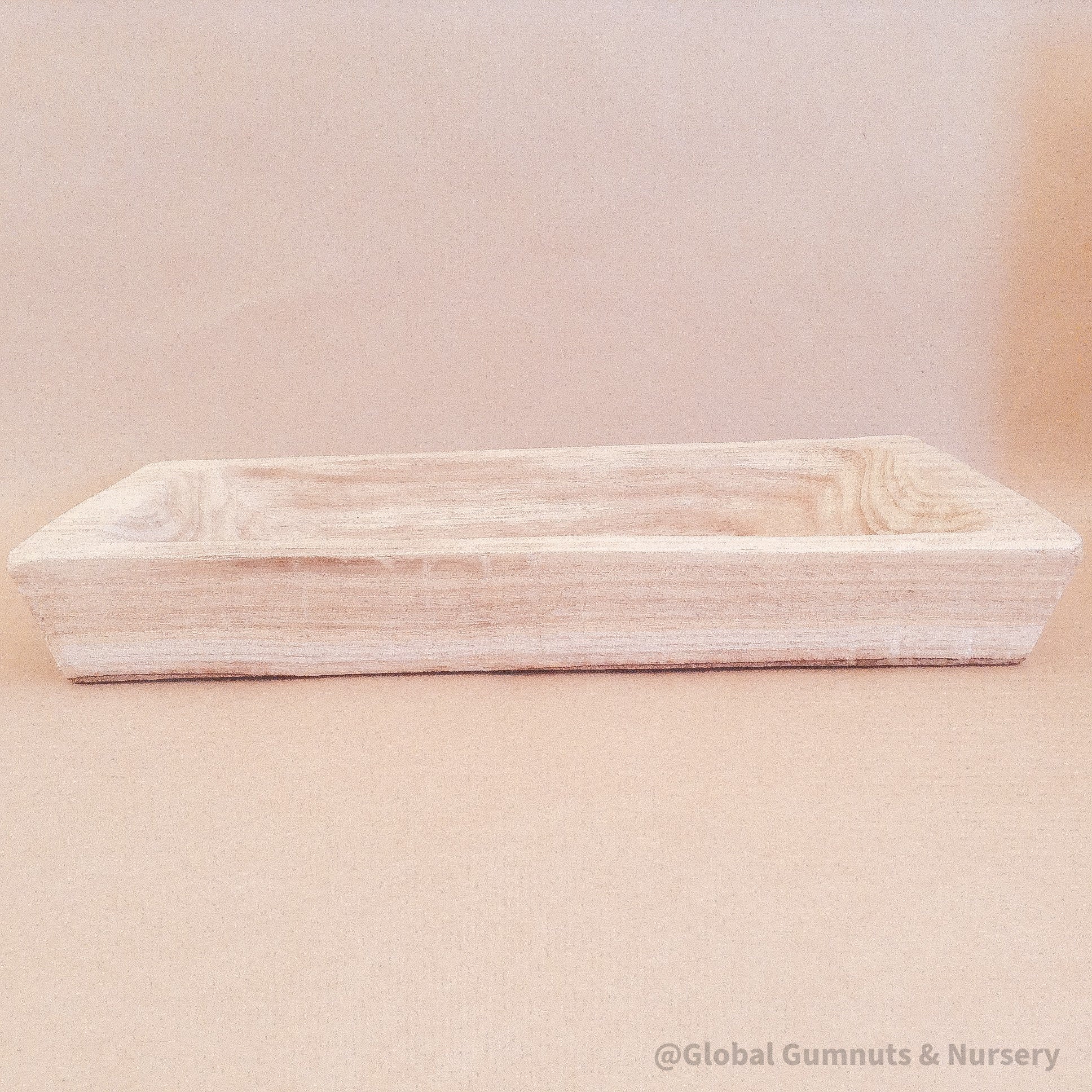 Raised Rectangle Wooden Tray: Rectangular wooden tray designed for sensory or play setups.