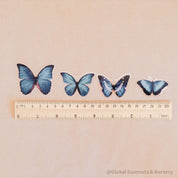 Amazing Butterfly Pretty Blue Collection: Set of blue butterfly figurines, available in 5 or 10 pieces, perfect for crafts or decorations.