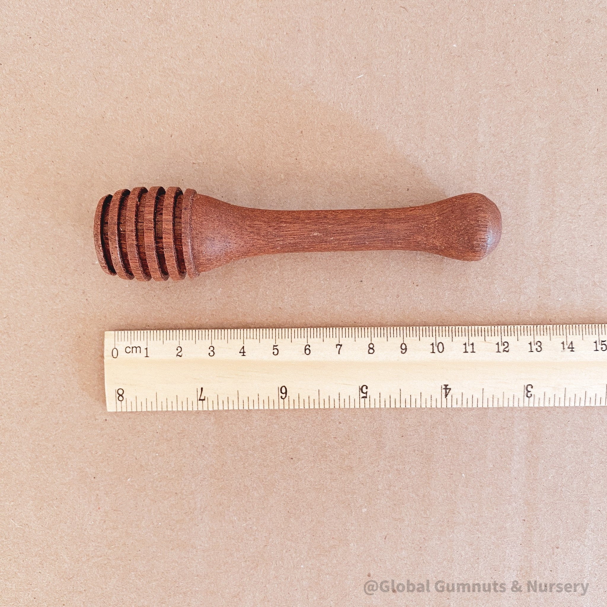 Oval Honey Spoon – Stick 12cm: Wooden honey spoon with a 12cm stick, great for scooping honey or adding rustic charm to kitchens.