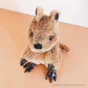 Handcrafted felt quokka, your charming Aussie friend. A small, adorable addition to imaginative play or unique gifts.
