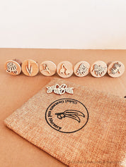 Native Walk Set Gumnut Nature Stamps: Nature-themed stamp set with floral and bush motifs.