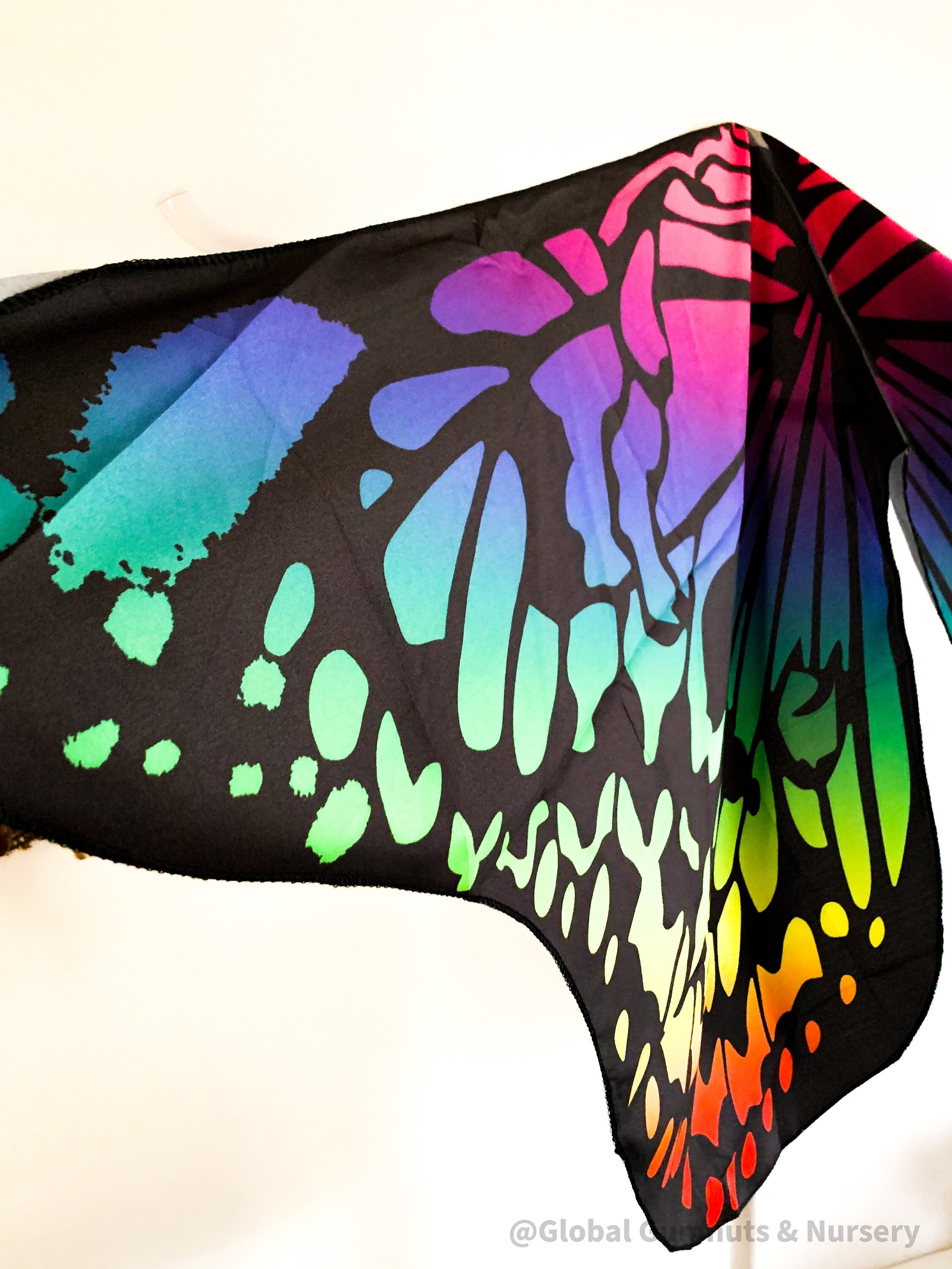 Rainbow Enchanting Butterfly Wings: Colourful, personalized butterfly wings for imaginative dress-up play, perfect for outdoor or indoor fun.
