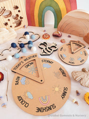 Daily Weather Wheel: Spinner dial for learning about daily weather.