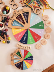 Months of the Year Wheel: Interactive spinner wheel to teach the months.