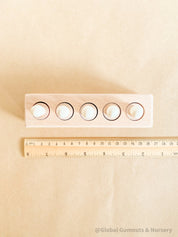 Meroco wooden weight and size learning set D, with cylinder weights and blocks for little explorers.