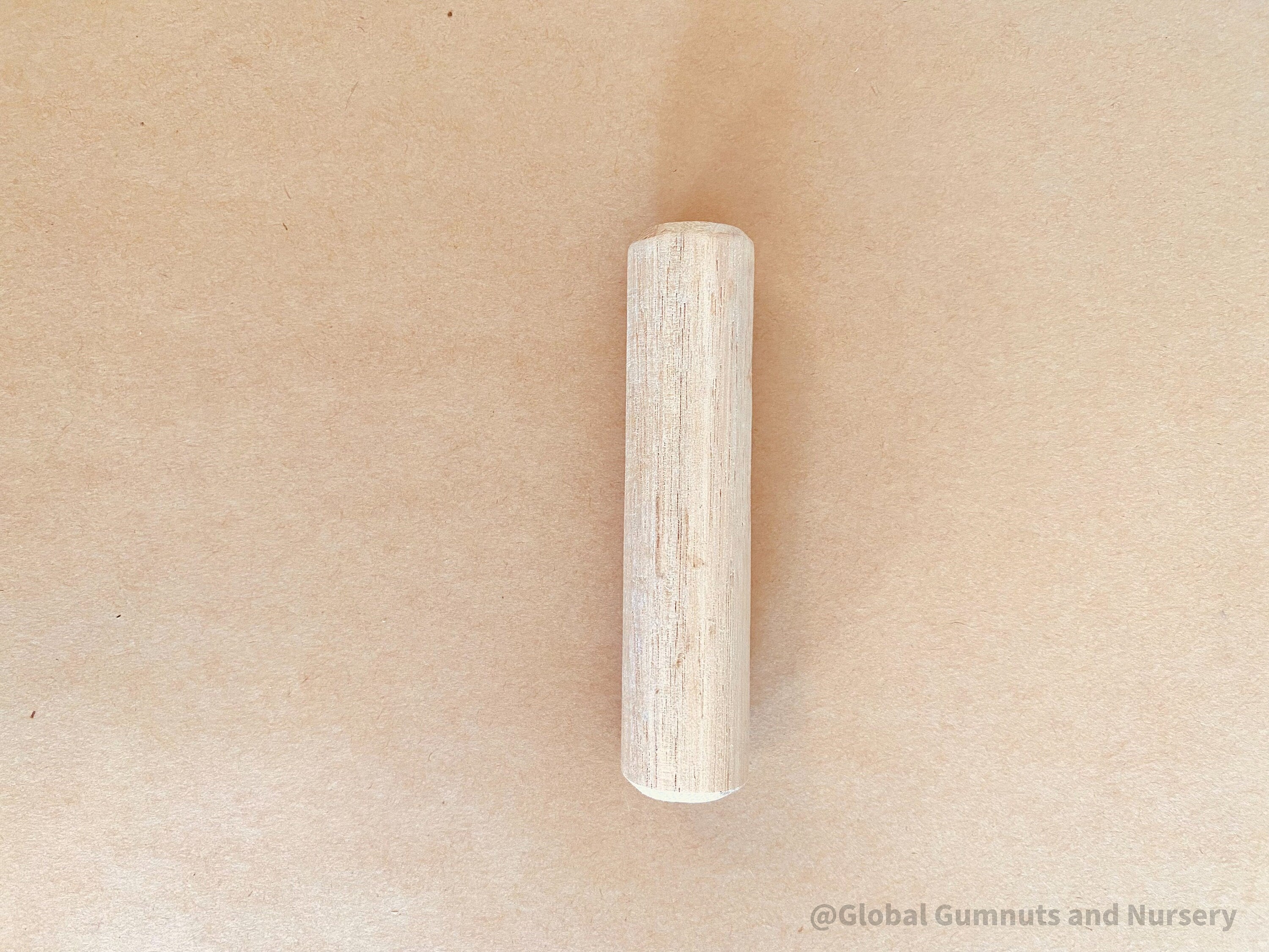 10cm Rolling Pin: Small wooden rolling pin for crafting and sensory activities.