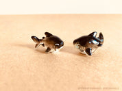 Tiny Resin Black Sharks: Miniature black resin sharks, perfect for arts, crafts, cake toppers, and fairy garden decorations.