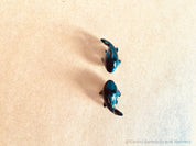 Tiny Resin Black Sharks: Miniature black resin sharks, perfect for arts, crafts, cake toppers, and fairy garden decorations.