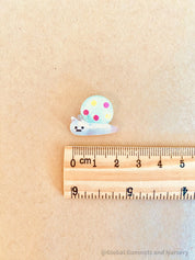 shimmer snail resins: small resin snail figures for crafts, play, or cake toppers.