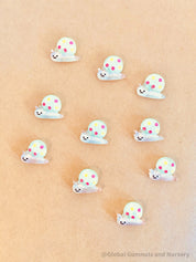 shimmer snail resins: small resin snail figures for crafts, play, or cake toppers.