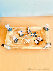 11-piece plastic space explorer figurine set with astronauts, rockets, and space vehicles. Inspires imaginative play and learning about the cosmos!