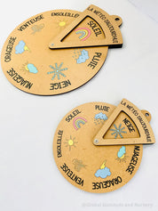 Daily Weather Wheel (French): Spinner wheel to learn weather in French.