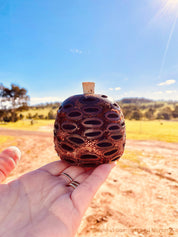Banksia Essential Oil Diffuser: Large Banksia diffuser, optionally filled with eucalyptus oil, with a natural, unscented option.
