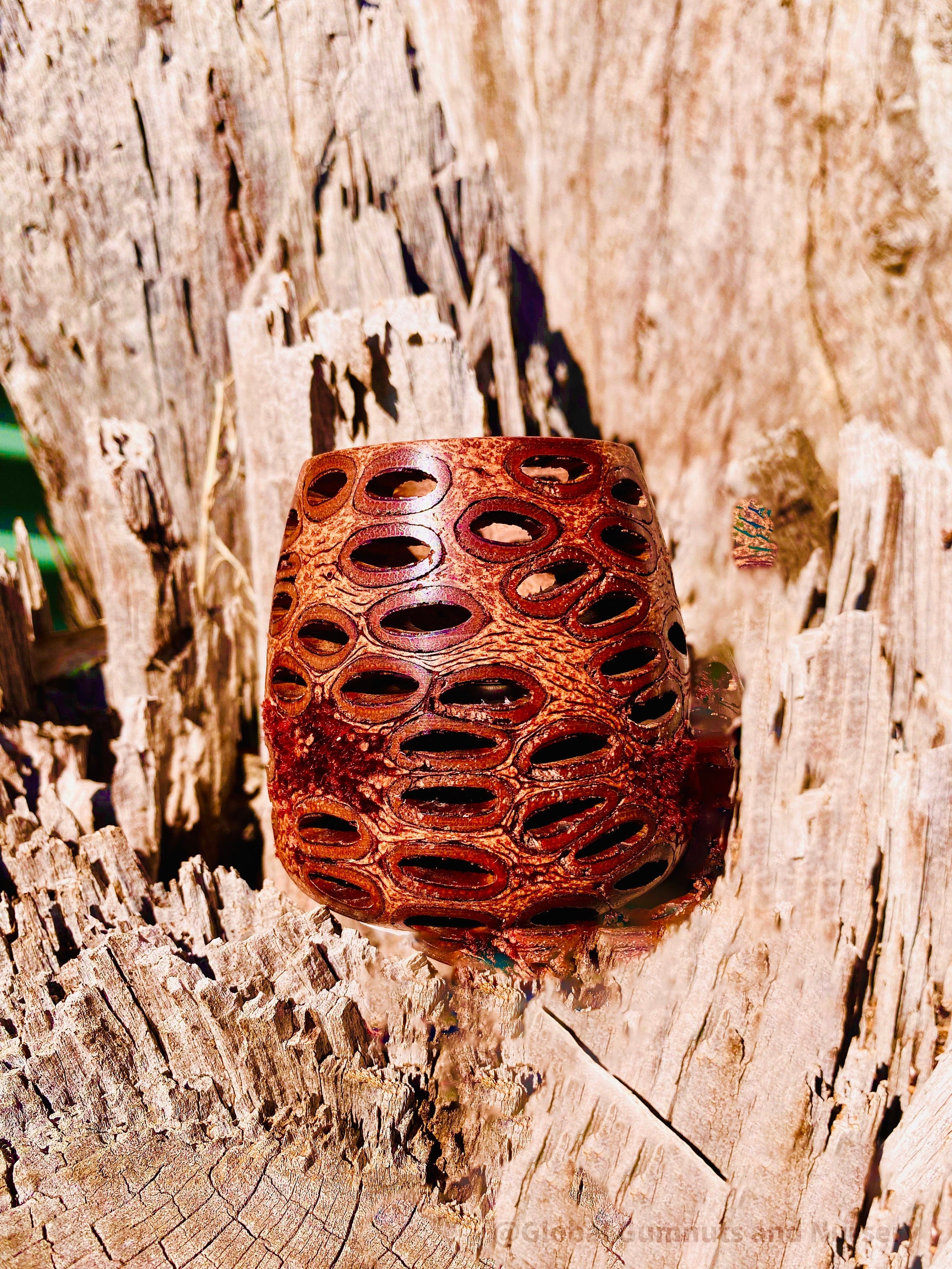Single Hollow Tea Light – Banksia Flowers: Natural hollow tea light holder, inspired by banksia flowers, bringing charm to any setting.