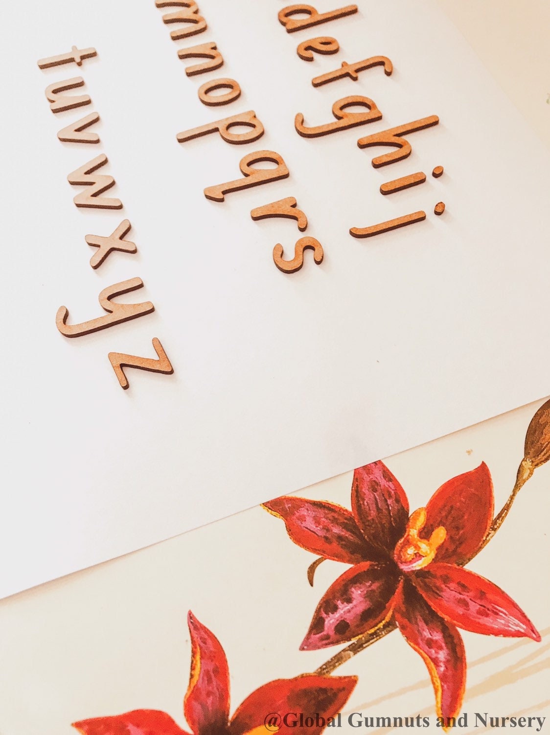 A-Z Lowercase Wooden Letters: Set of 4cm wooden letters for learning and activities.