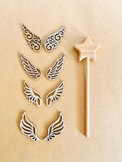 Wooden Star Wand: Playful star wand for fairy-themed activities and gifts.