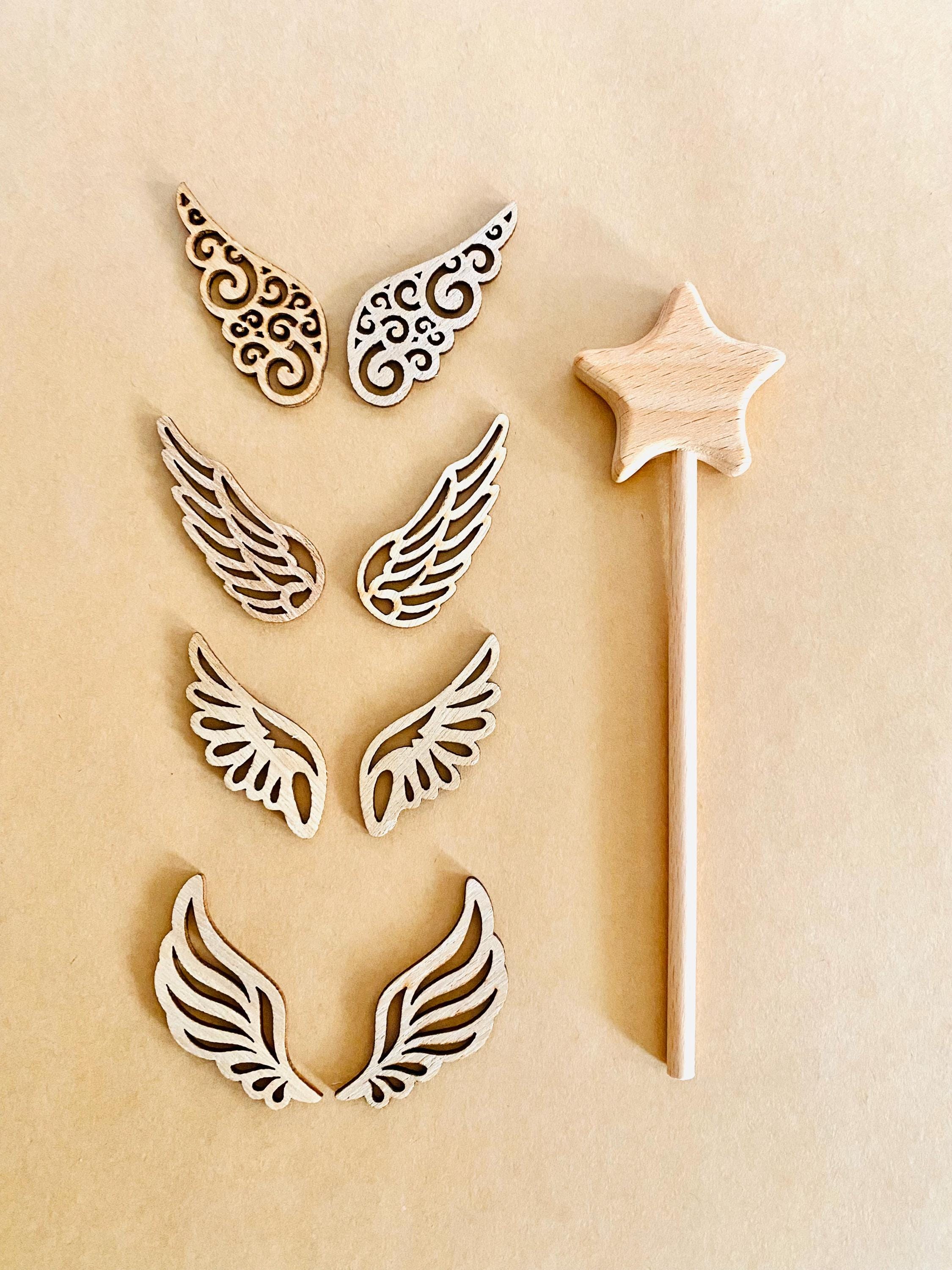 Wooden Star Wand: Playful star wand for fairy-themed activities and gifts.