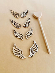 wooden heart fairy wand: whimsical heart wand for fairy-themed fun or party favours.