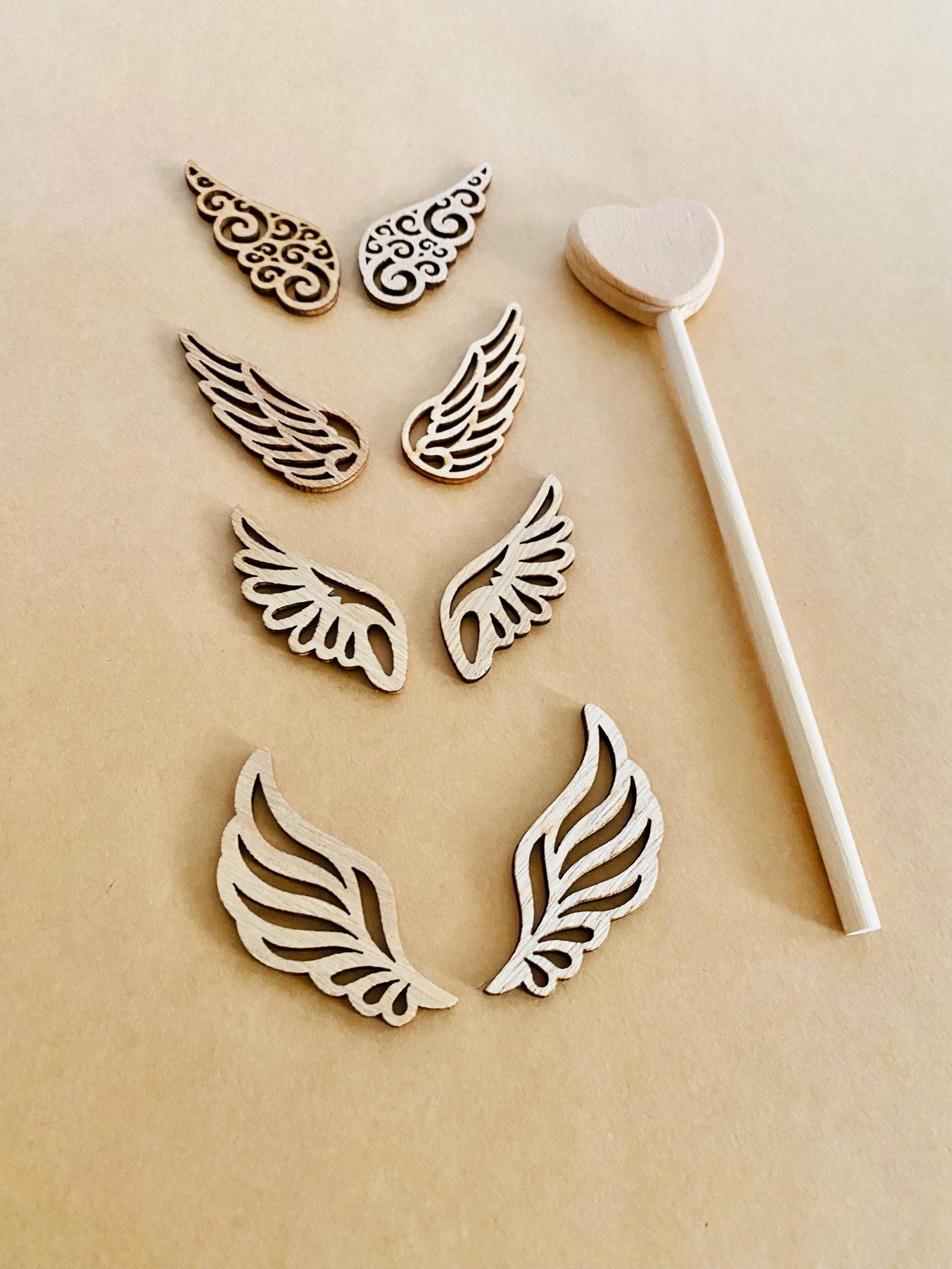 wooden heart fairy wand: whimsical heart wand for fairy-themed fun or party favours.