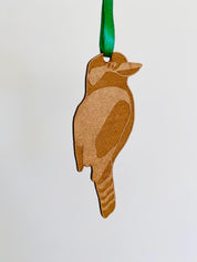 Kookaburra Ornament: Wooden Christmas ornament featuring an Australian kookaburra.