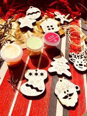DIY Wooden Christmas Decorations Set: 8-piece Australian-themed ornaments for holiday crafting fun.