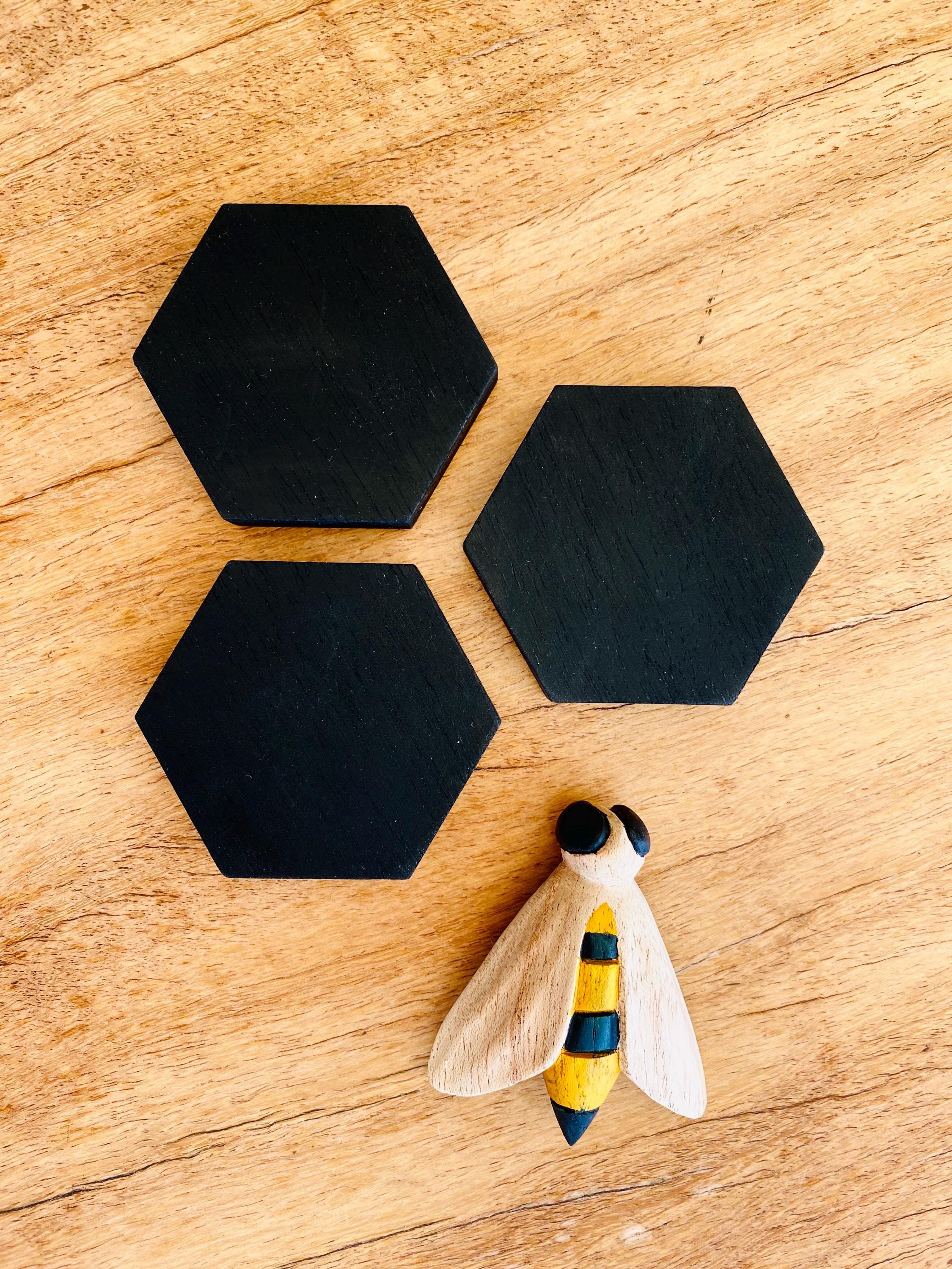 Hand-painted bee set, available in 4, 5, or 9 pieces. Perfect for creative play, crafts, or unique decor.