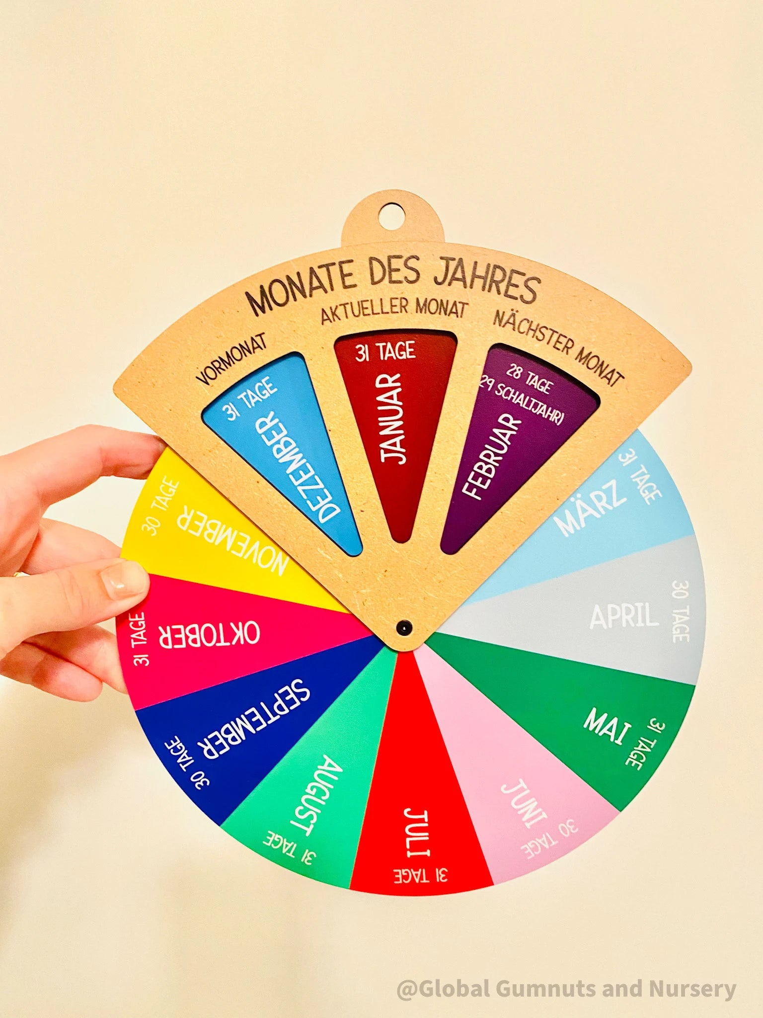 Cadran rotatif DIY - Quatre saisons (allemand) - Outil NUMÉRIQUE pour enfants