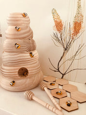 Ruche en bois naturel