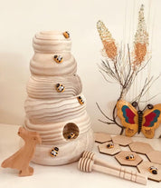 Ruche en bois naturel