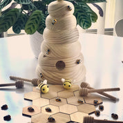 Ruche en bois naturel