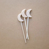 Baguettes en bois en forme de cœur ou décoration de gâteau