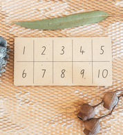 Tableau TENS numéroté en bois