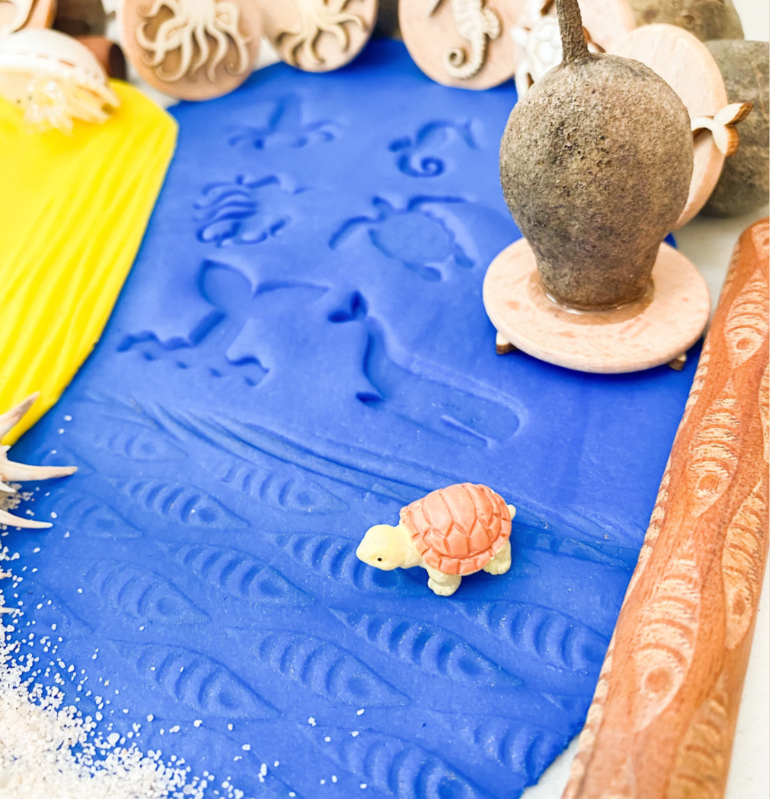 Detailed pattern rolling pins for kids