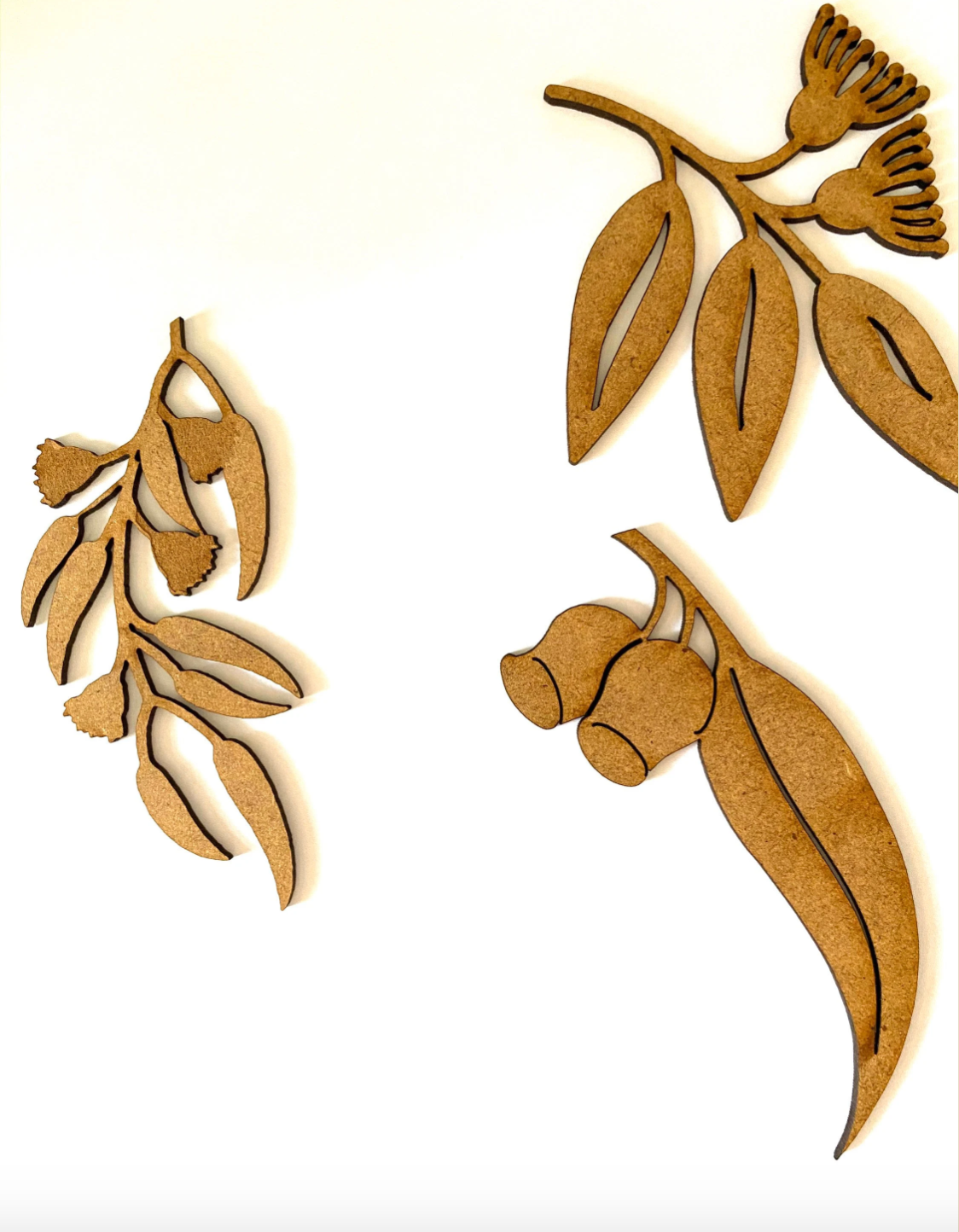 Feuille de gomme individuelle | Feuille laser | Embellissements laser de gomme à fleurs et de branches