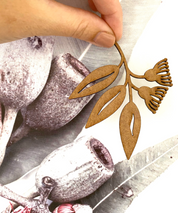 Feuille de gomme individuelle | Feuille laser | Embellissements laser de gomme à fleurs et de branches