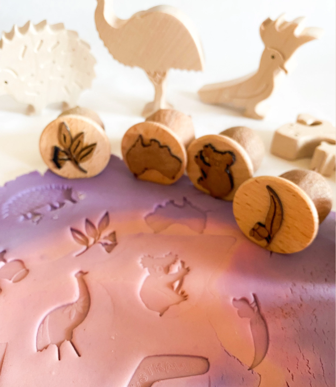 Australian Animal Gumnut Playdough Stamps
