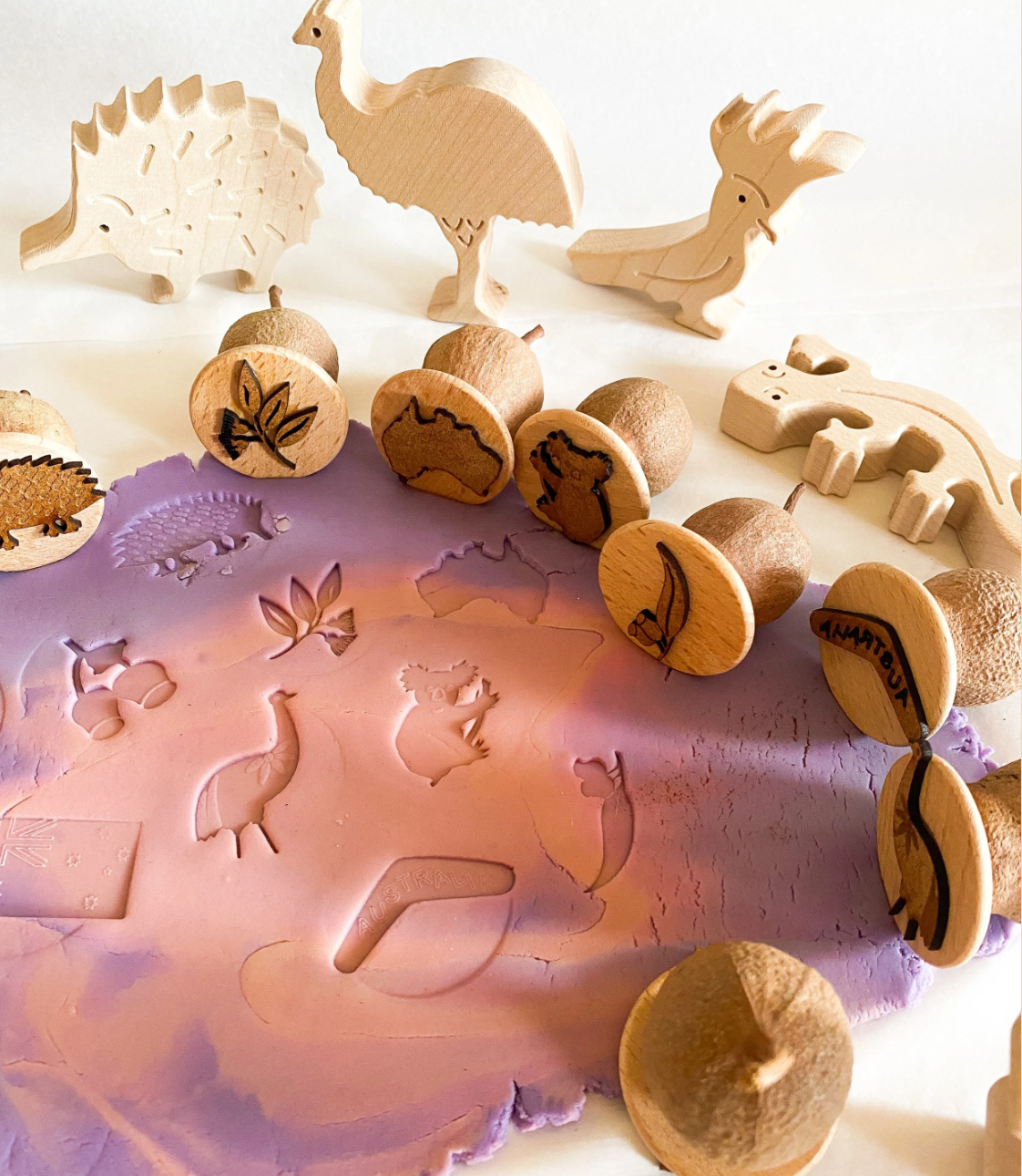 Australian Animal Gumnut Playdough Stamps