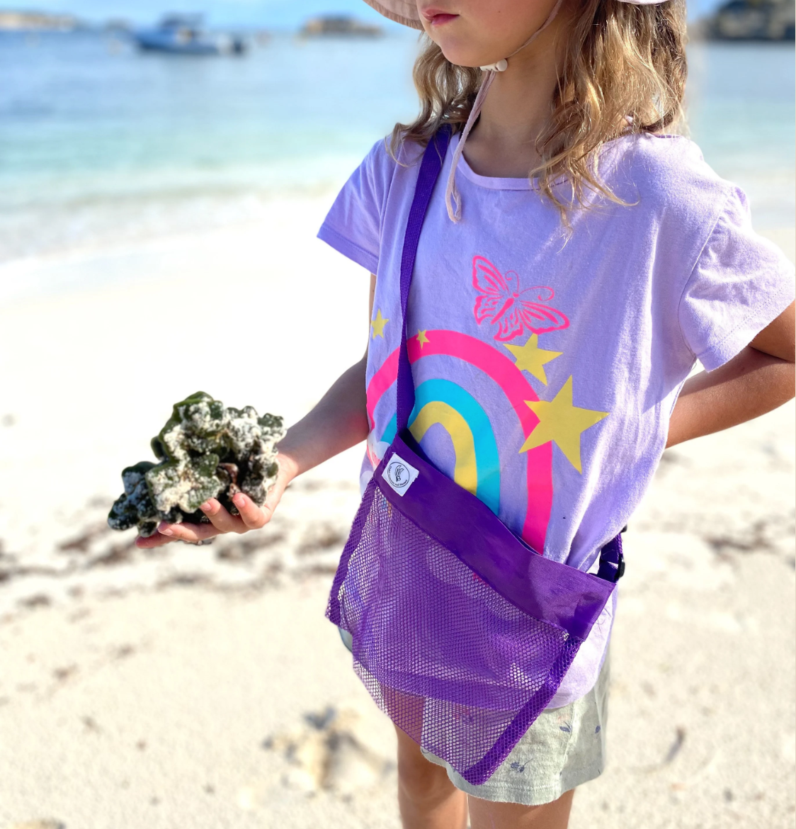 Kids Mesh Bag Shell Collecting
