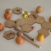 Wooden Mini Bees (Small)