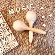 Natural Wooden Maracas (1 Or Set)