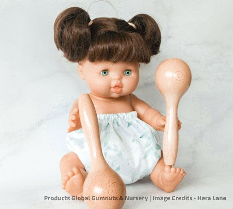 Natural Wooden Maracas (1 Or Set)