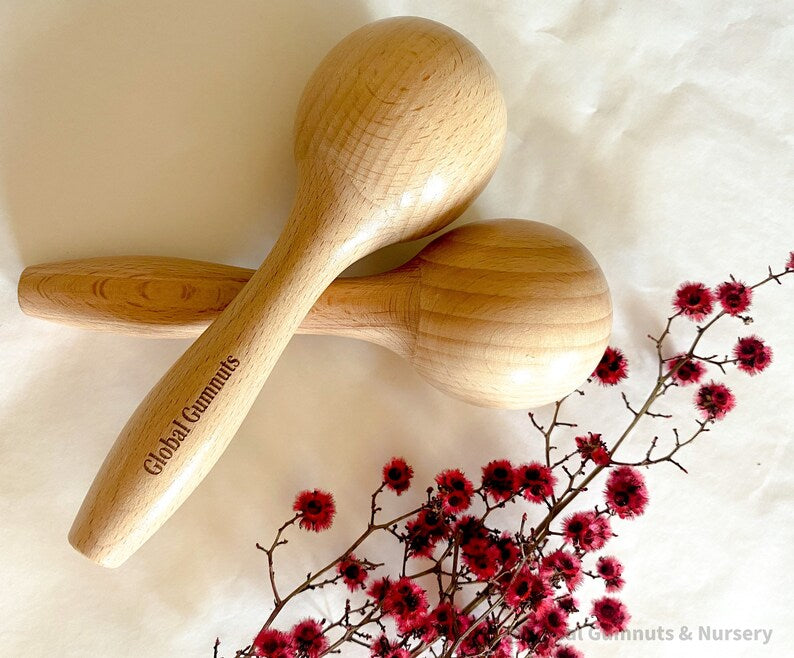 Natural Wooden Maracas (1 Or Set)