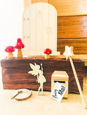 Mail Box – Wooden Fairy Garden: Tiny wooden mailbox for fairy gardens or dollhouses, enhancing imaginative play and whimsical setups.