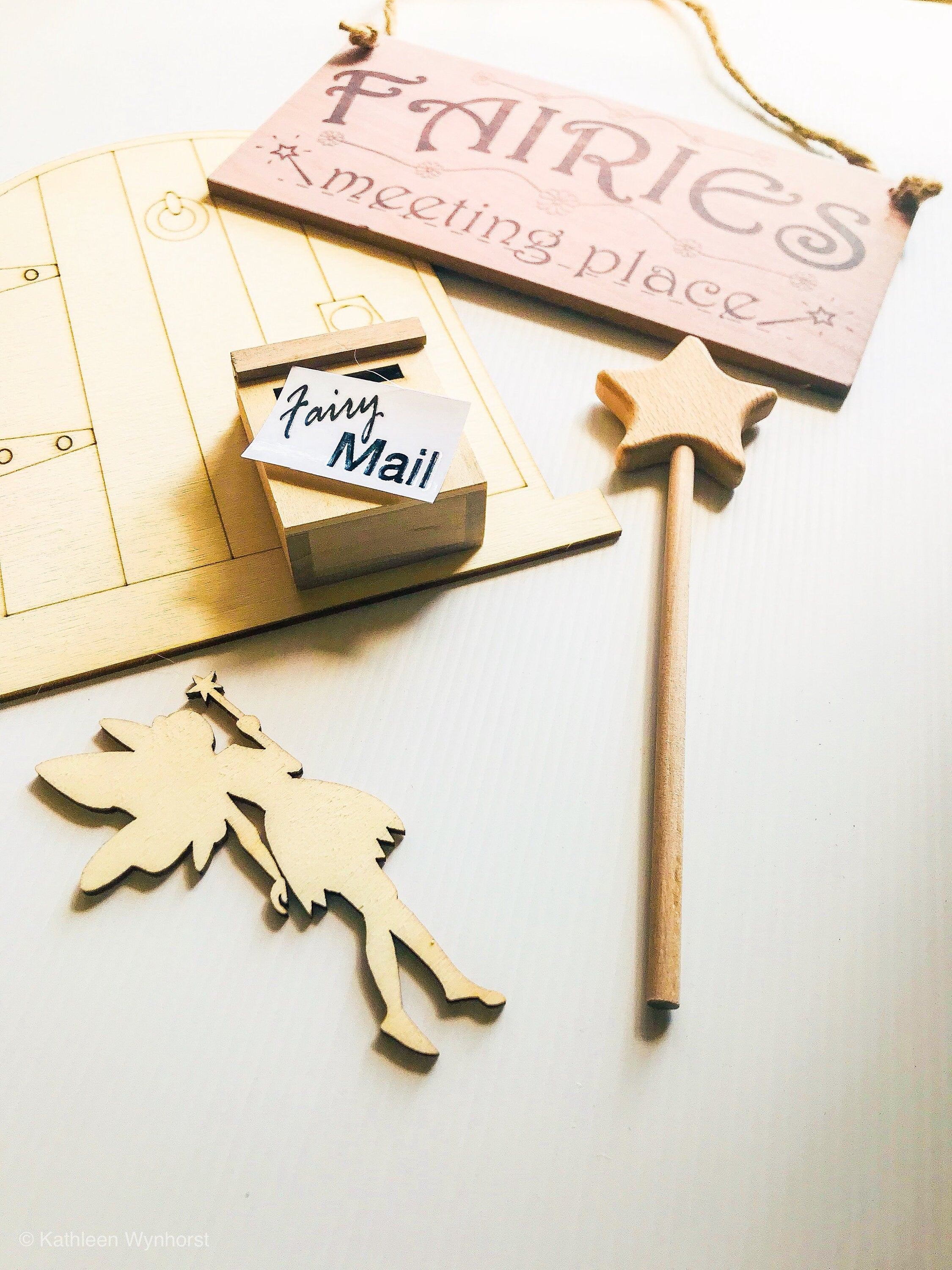Mail Box – Wooden Fairy Garden: Tiny wooden mailbox for fairy gardens or dollhouses, enhancing imaginative play and whimsical setups.