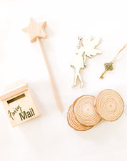 Mail Box – Wooden Fairy Garden: Tiny wooden mailbox for fairy gardens or dollhouses, enhancing imaginative play and whimsical setups.