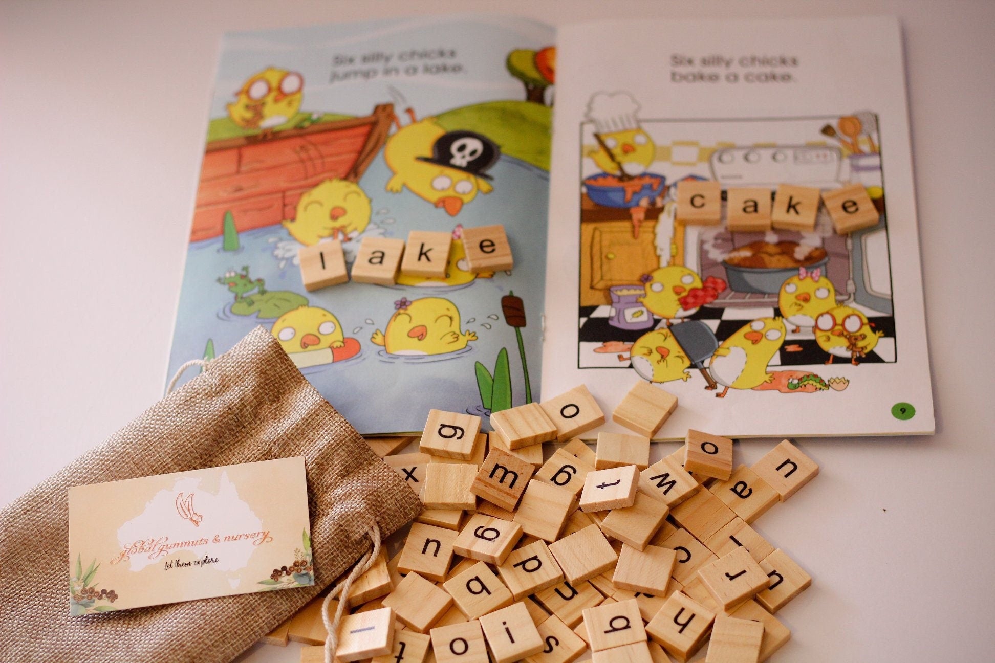 100 Lowercase Tiles: Wooden lowercase letter tiles for learning and activities.