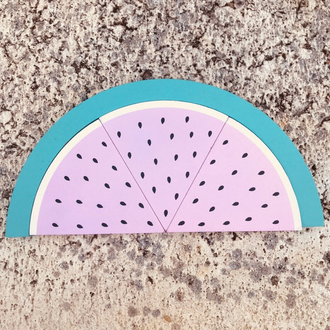 Watermelon puzzle, a fruity and educational toy.