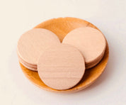 Smooth, unfinished 3.5cm round wooden discs for crafting, educational activities, or creative DIY projects.